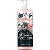 Bugalugs Katzenshampoo Kokos & Papaya – Tropisch duftendes 2-in-1 Shampoo & Conditioner für Katzen