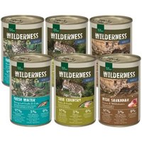 REAL NATURE WILDERNESS Nassfutter Katze, Adult 6x400 g Mixpaket 1