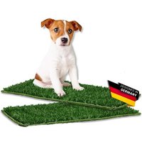 PfotenWunder® 2x PfotenWunder Ersatzrasen für Hundeklo, Hundetoilette für kleine & große Hunde, 100% Festes Gras, Welpentoilette drinnen Welpenklo zuhause Gras Hundetoiletten Balkon Indoor WC Klo