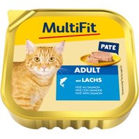 MultiFit Nassfutter Katze Adult, Paté, mit Lachs 16x100 g