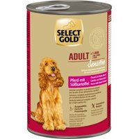 SELECT GOLD Nassfutter Hund Sensitive Adult Pferd mit Süßkartoffel 6x400 g