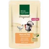 REAL NATURE Original Nassfutter Katze, Adult 12x85 g Huhn mit Pute, in Sauce