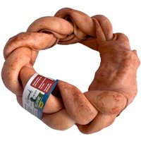 Lifebound Kauknochen 6 Stk aus Kalbsleder, geflochten, 15 cm