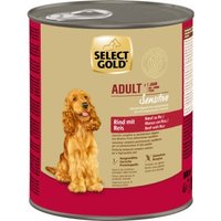 SELECT GOLD Sensitive Nassfutter Adult Rind mit Reis 12x800 g
