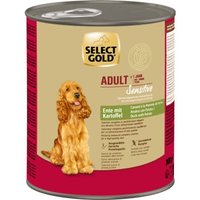 SELECT GOLD Sensitive Nassfutter Adult Ente mit Kartoffel 12x800 g