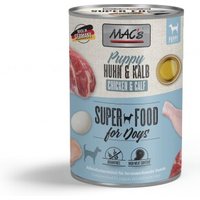 MAC's Nassfutter Hund Puppy Kalb und Huhn 6x400 g