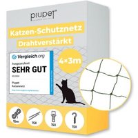 PIUPET Katzennetz drahtverstärkt grün 4 m, 3 m