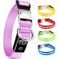 Petsation Leuchthalsband Hundehalsband pink L