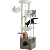 Pawz Road 190 Kratzbaum mit Futterplatz grau