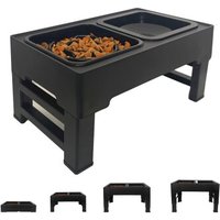 Petsation erhöhter Hundenapf Anti Schling Spritzschutz schwarz