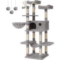 FEANDREA Kratzbaum 164cm Rauchgrau hellgrau