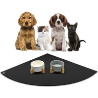 SANOZOO ® - Napfunterlage Eckrund - Öko-Tex und Made in Germany schwarz 80 cm, 80 cm