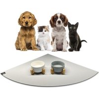 SANOZOO ® - Napfunterlage Eckrund - Öko-Tex und Made in Germany hellgrau 80 cm, 80 cm