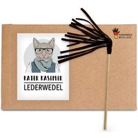 Kater Kasimir Lederwedel für Katzen aus Rindsleder