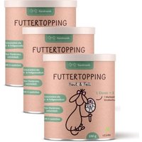 Hunderunde Futtertopping - Haut & Fell - Glänzendes Fell, Gesunde Haut, Natürliche Zutaten, vegan 750 g
