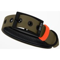 THE DOG IDEA Biothane Halsband Khaki neon orange M