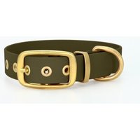 THE DOG IDEA Biothane Halsband Gold Khaki XXL