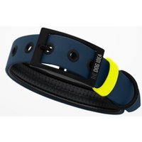 THE DOG IDEA Biothane Halsband Navy neon gelb M