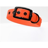THE DOG IDEA Biothane Halsband Orange Schwarz S