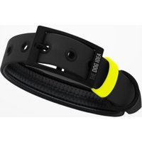 THE DOG IDEA Biothane Halsband Schwarz neon gelb L