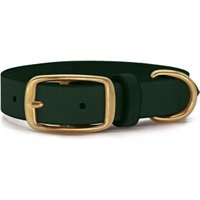 THE DOG IDEA Leder Halsband Dunkelgrün L
