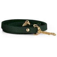 THE DOG IDEA Echtleder Hundeleine Dunkelgrün XS-S