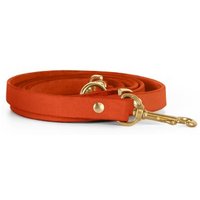 THE DOG IDEA Echtleder Hundeleine Orange XS-S
