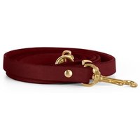 THE DOG IDEA Echtleder Hundeleine Dunkelrot M-L