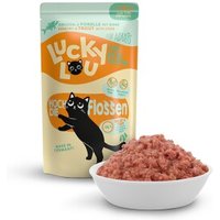 Lucky Lou Nassfutter Katze Adult Geflügel pur und Forelle 32x125 g