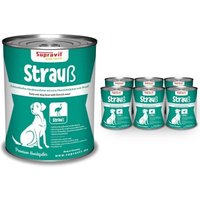 Supravit Hundenassfutter 6 x 820g Strauß