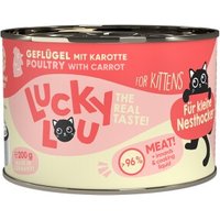 Lucky Lou Nassfutter Katze Kitten Geflügel 12x200 g