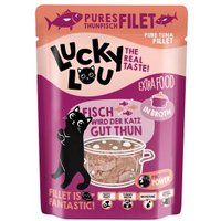 Lucky Lou Nassfutter Katze Extra Food Adult in Brühe Thunfisch 12x70 g