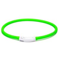 nobleza LED-Hundehalsband aus flexiblem Silikon – Zuschneidbar, Leicht, 3 Leuchtmodi grün