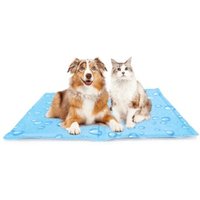 nobleza Hunde Kühlmatte – Hellblau mit Wassertropfen M