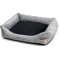 Rexproduct SoftColor luxury dog bed in grau color schwarz M