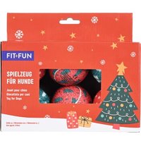 FIT+FUN Spielzeug Xmas Tennisball-Set 6 Stück
