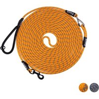 Floxik Schleppleine für Hunde - Tauleine mit Abnehmbarer Handschlaufe orange M