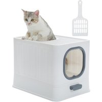 Pawz Road Katzentoilette mit Deckel grau