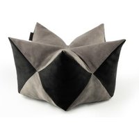 Lionto Hundebett - Kronenkissen grau/ schwarz S