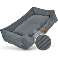 Freudentier Orthopädisches Hundebett aus stilvollem Cord L
