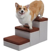 Pawz Road Faltbare Hundetreppe 3 Stufen klein braun