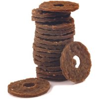 PetSafe Snackring-Spielzeuge Kauringe aus Rohhaut für Hunde - 16 STÜCK braun L