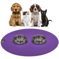 SANOZOO ® - runde Napfunterlage - Öko-Tex und Made in Germany lila 80 cm, 80 cm