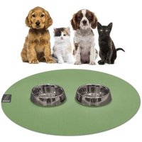 SANOZOO ® - runde Napfunterlage - Öko-Tex und Made in Germany blassgrün 80 cm, 80 cm