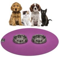 SANOZOO ® - runde Napfunterlage - Öko-Tex und Made in Germany pflaume 80 cm, 80 cm