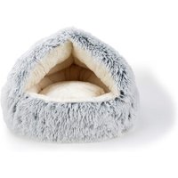 AniOne Höhle Fluffy 2-in-1 grau XS