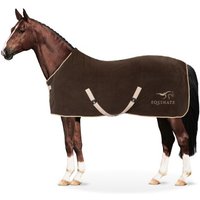 Equinate Abschwitzdecke Nevada aus Fleece mit Widerristpolster und Kreuzbegurtung braun 1,45 m