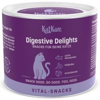 KatKare Vital Snacks Digestive Delights - Eine Monatsration gesunde Verdauung und Darmflora für deine Katze, mit Flohsamenschalen, Präbiotika, Ballaststoffen und Omega-3 150g