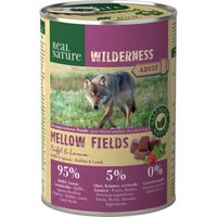 REAL NATURE WILDERNESS Nassfutter Hund, Adult, Mellow Fields, Büffel und Lamm 12x400 g
