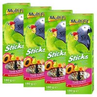 MultiFit Papagei Sticks 4x2er Frucht und Nuss